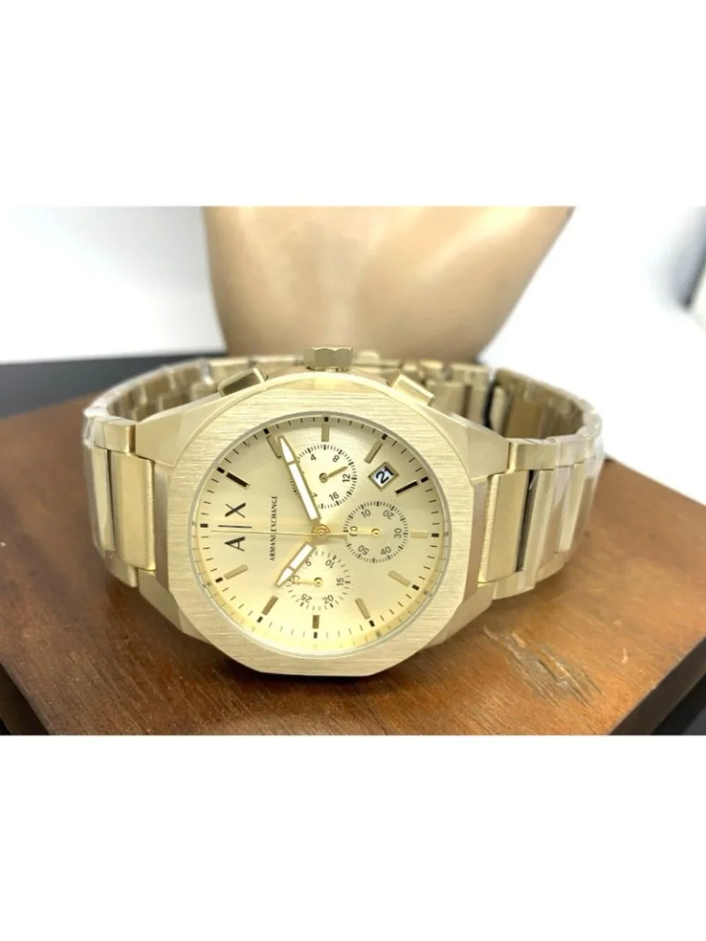 Armani Exchange Men's Watch AX4192 Quartz Chronograph Gold Dial Stainless Steel